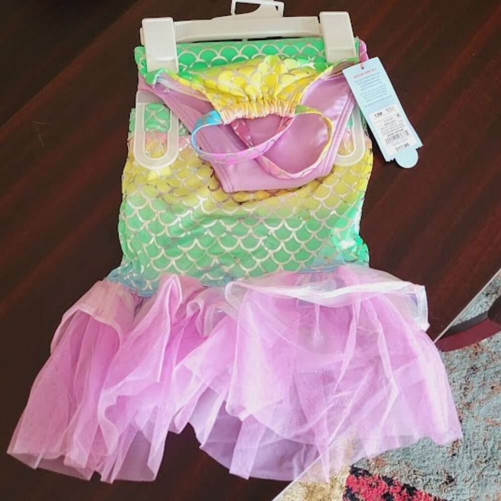 Cat & Jack Girls Rainbow | Mermaid Apparel 12M